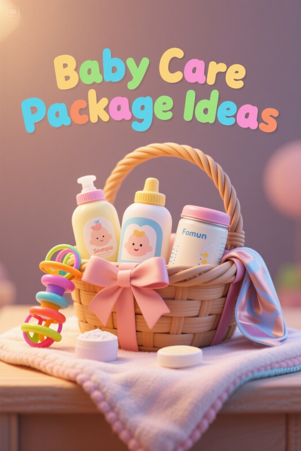 dreamina 2025 08 16 3687 A beautifully wrapped baby gift basket w...